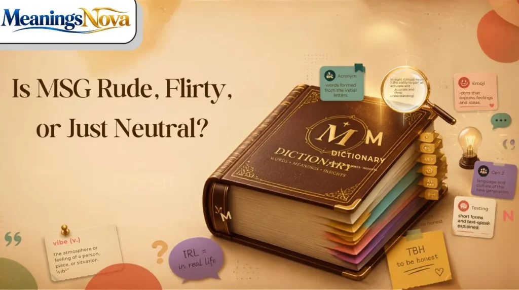 Is MSG Rude, Flirty, or Just Neutral?