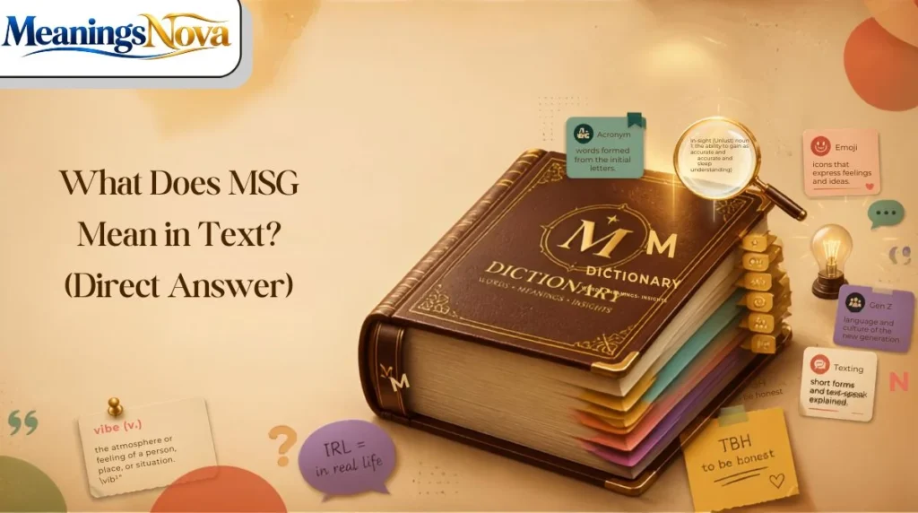 What Does MSG Mean in Text? (Direct Answer)