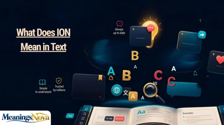What Does ION Mean in Text